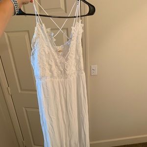 White lace maxi dress